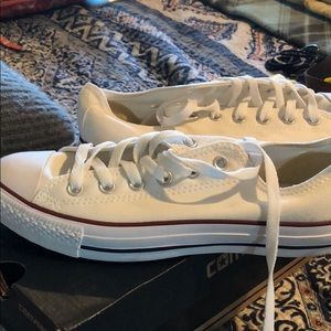 Brand new in box white converse